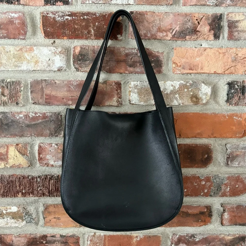 Madewell Sydney Black Leather Convertible Crossbody Purse Bag - Picture 2 of 10
